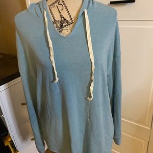 White Birch Large Teal Hoodie